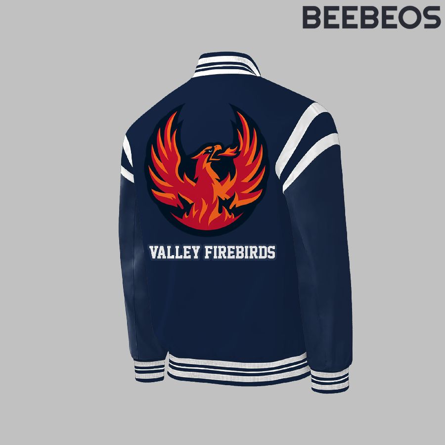 Coachella Valley Firebirds 2024 Calder Cup Playoffs Blue Baseball Jacket