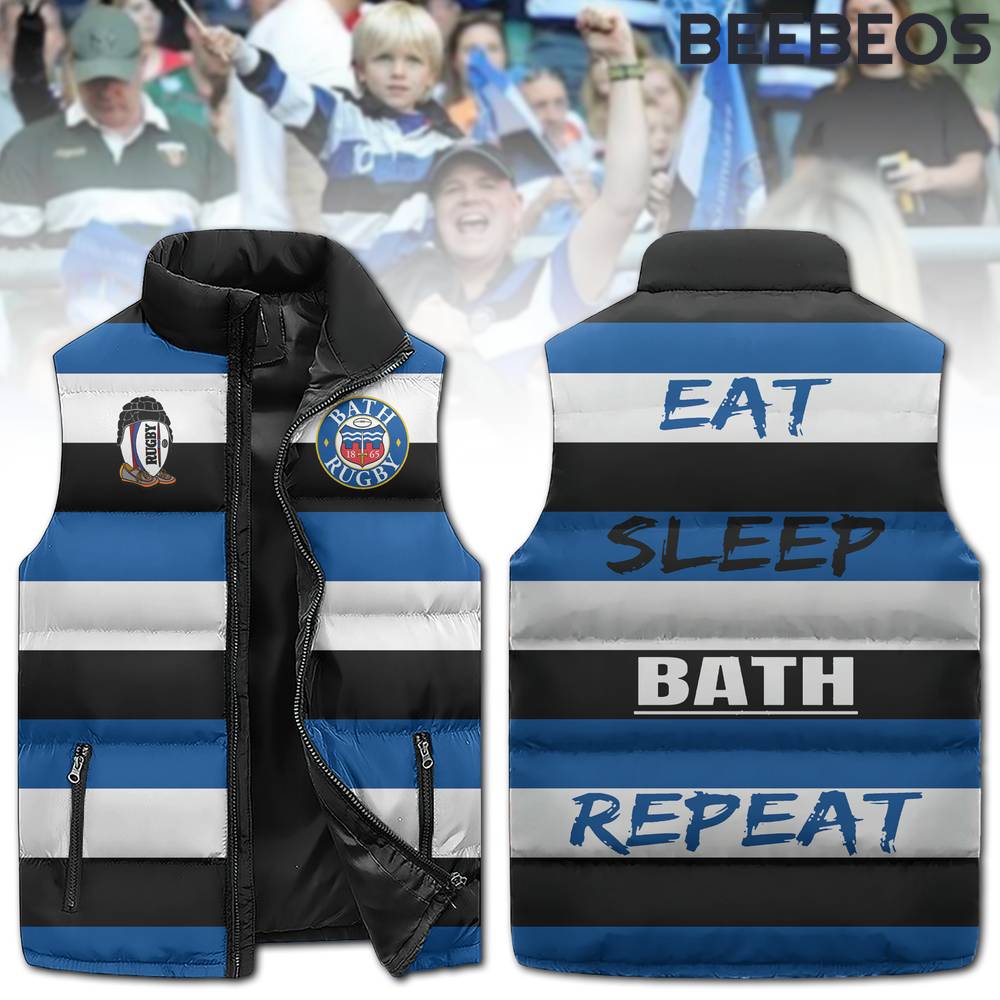 Bath Rugby Sleeveless Puffer Jacket