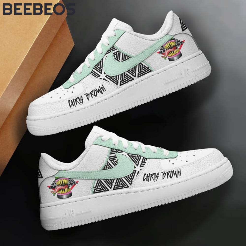 Chris Brown White Air Force 1 Shoes