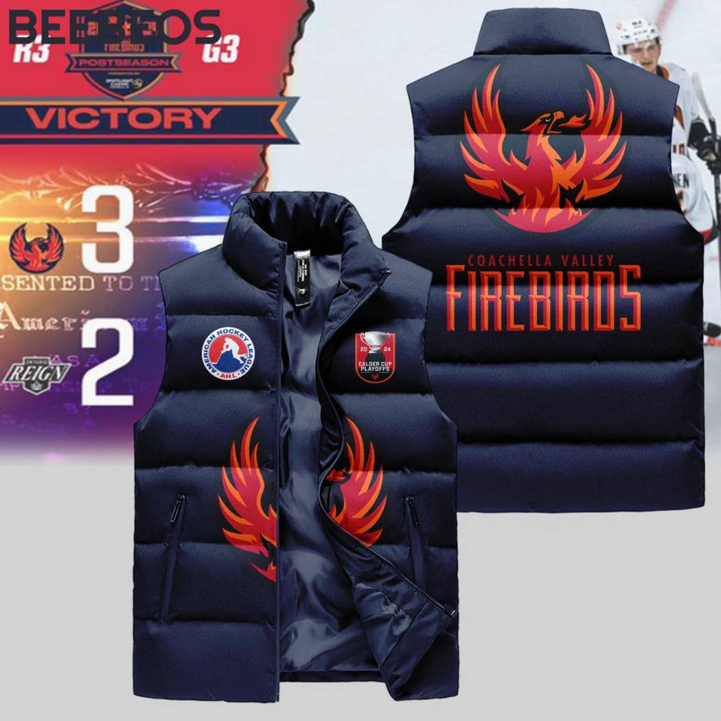 Coachella Valley Firebirds Calder Cup 2024 Playoffs Sleeveless Puffer Jacket