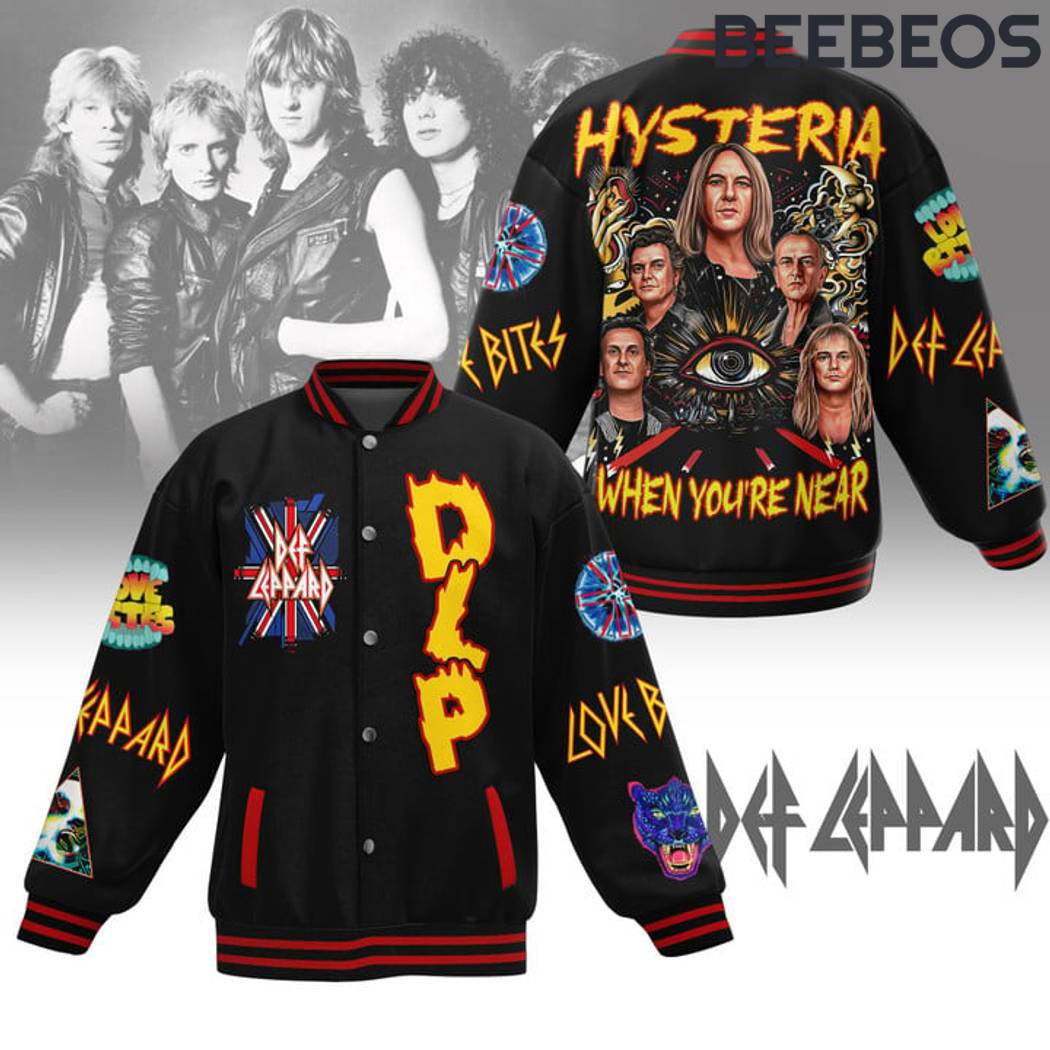 Def Leppard Get Rocked Baseball Jacket