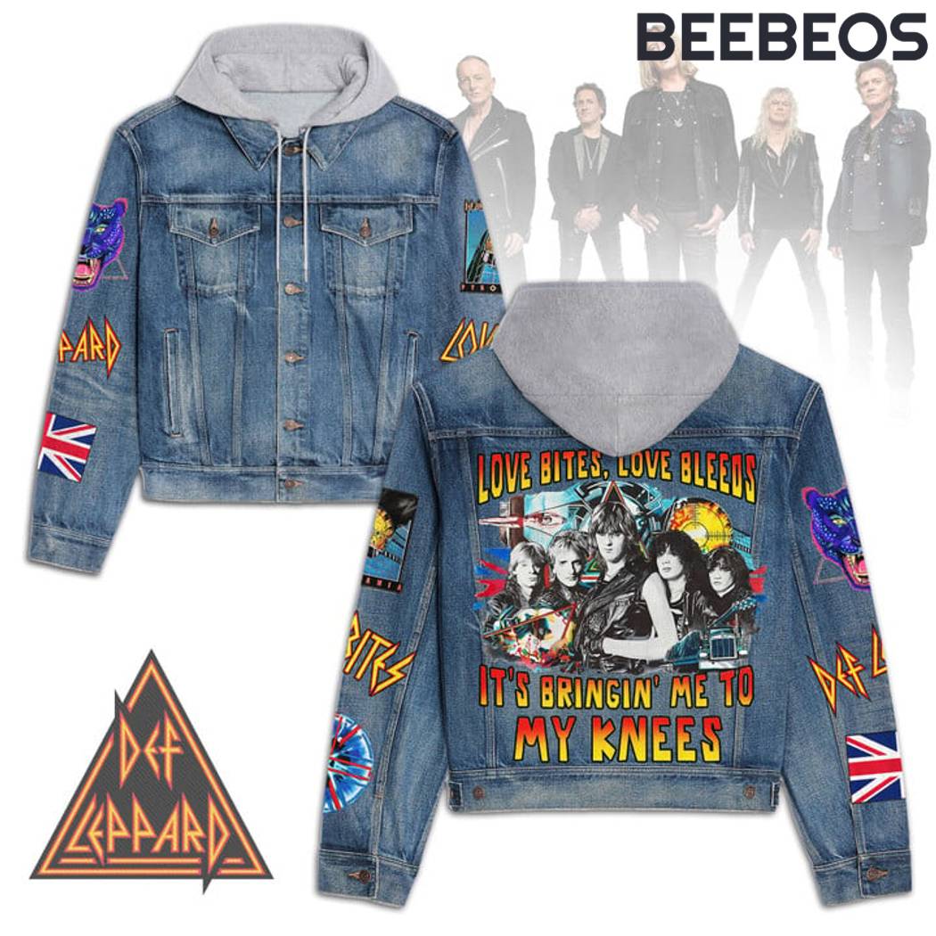 Def Leppard Get Rocked Hooded Denim Jacket