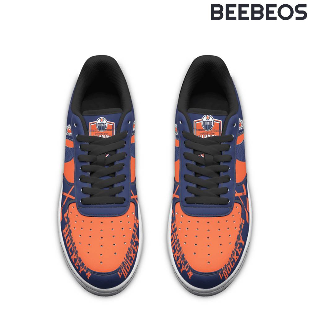 Edmonton Oilers Lets Go Oilers Air Force 1 Sneaker