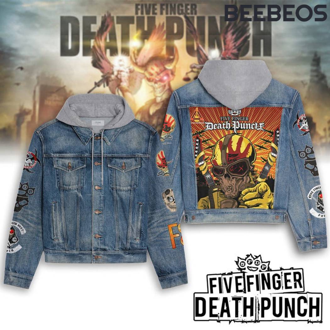 Def Leppard Get Rocked Hooded Denim Jacket