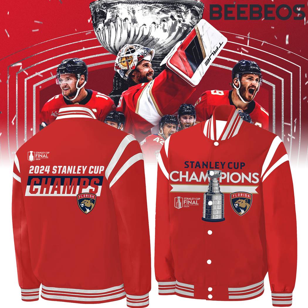 Florida Panthers 2024 Stanley Cup Champs Baseball Jacket