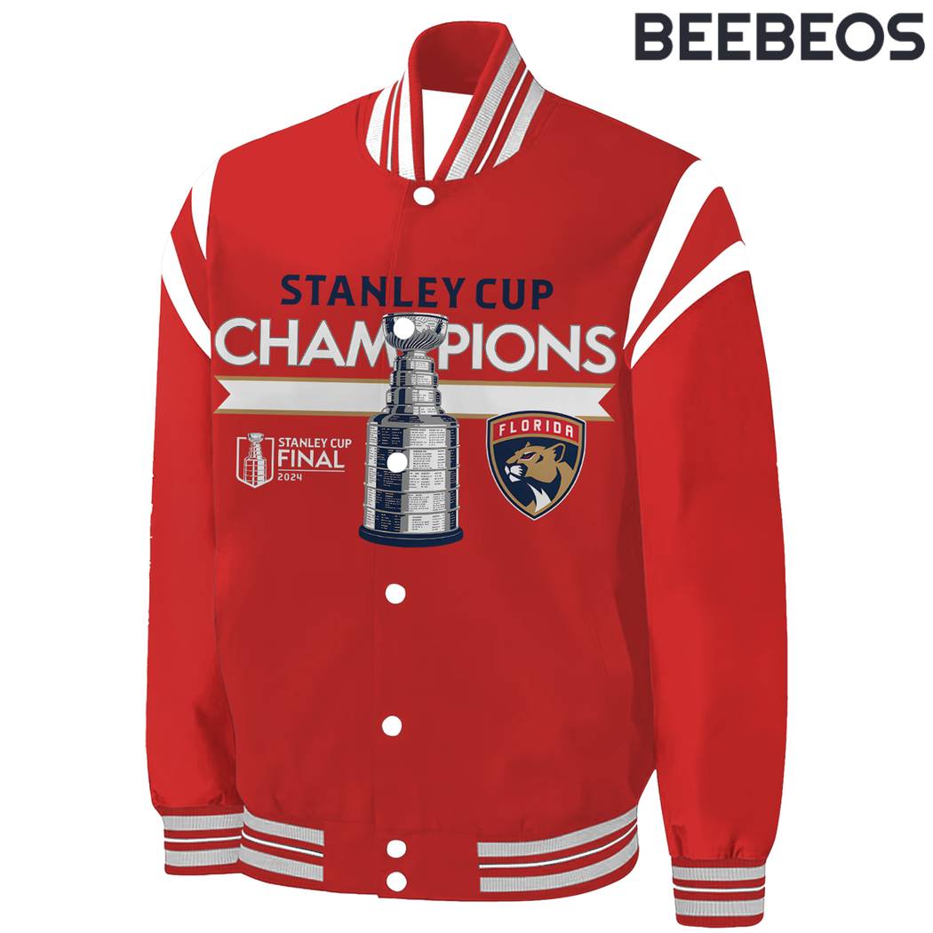 Florida Panthers 2024 Stanley Cup Champs Baseball Jacket