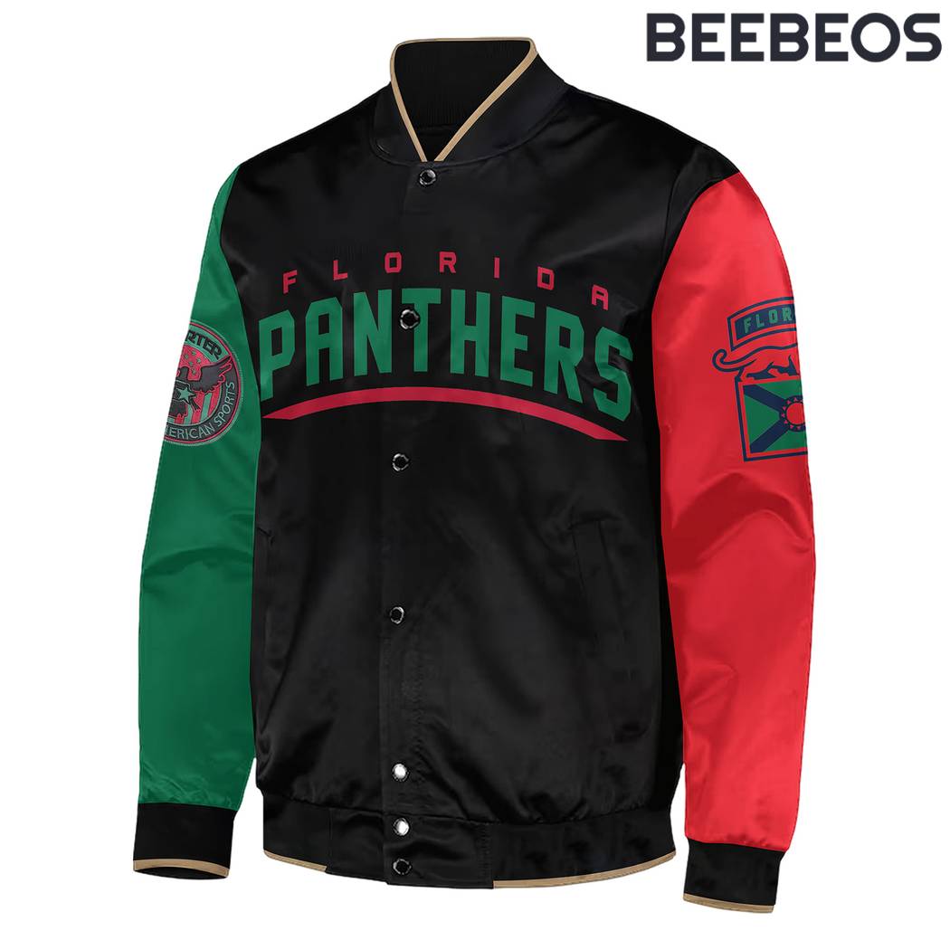 Florida Panthers Black Excellence Baseball Jacket