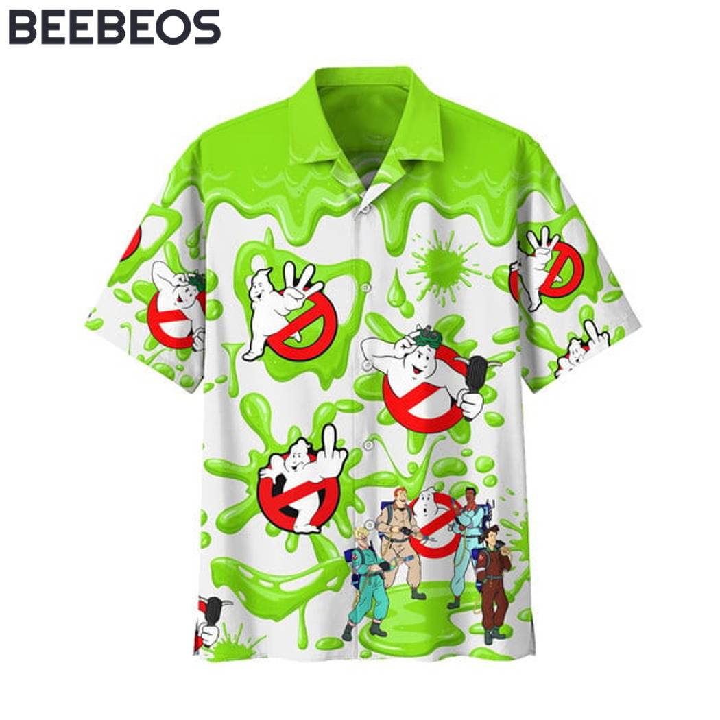 Ghostbuster Green Hawaiian Shirt