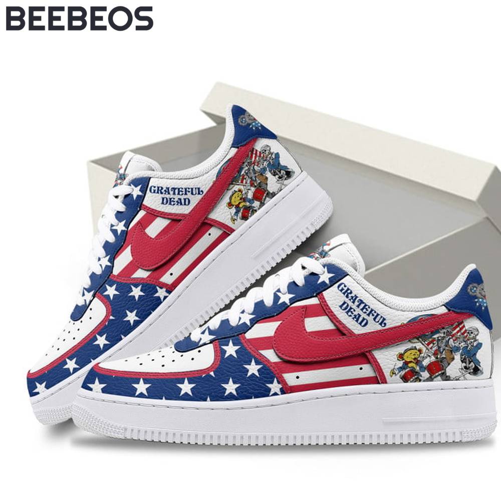 Grateful Dead American Flag Air Force 1 Shoes