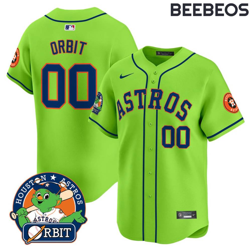 Houston Astro Orbit Green Baseball Jersey