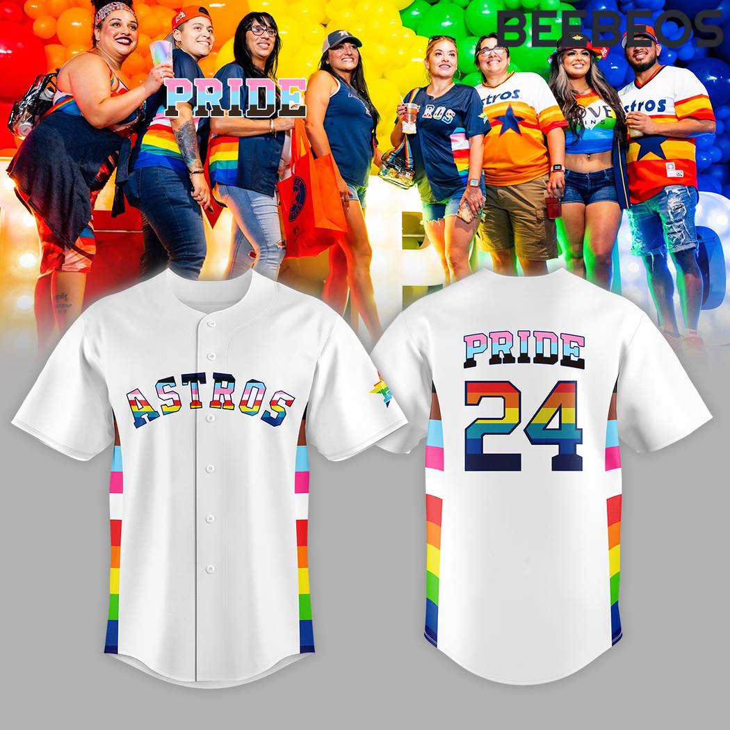 Houston Astros Pride Night White Baseball Jersey