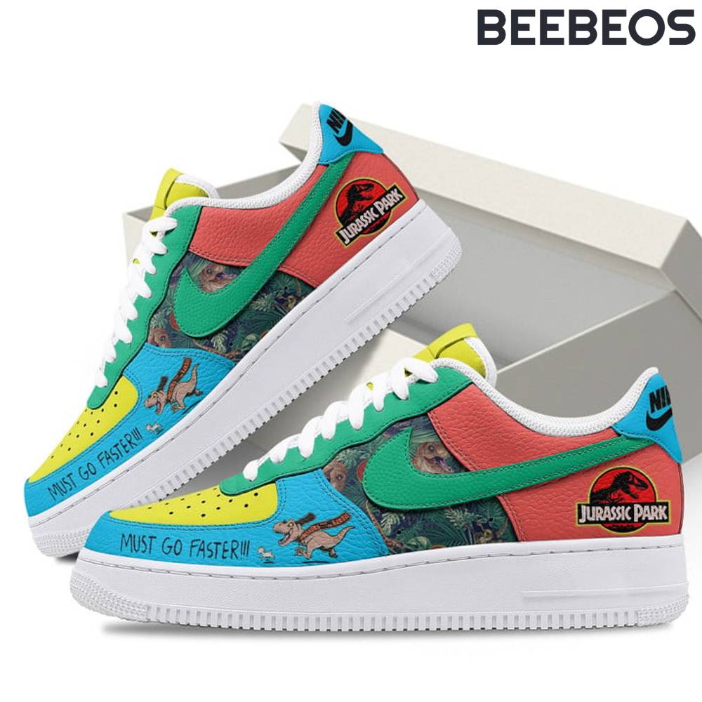 Jurassic Park Must Go Faster Air Force 1 Sneaker