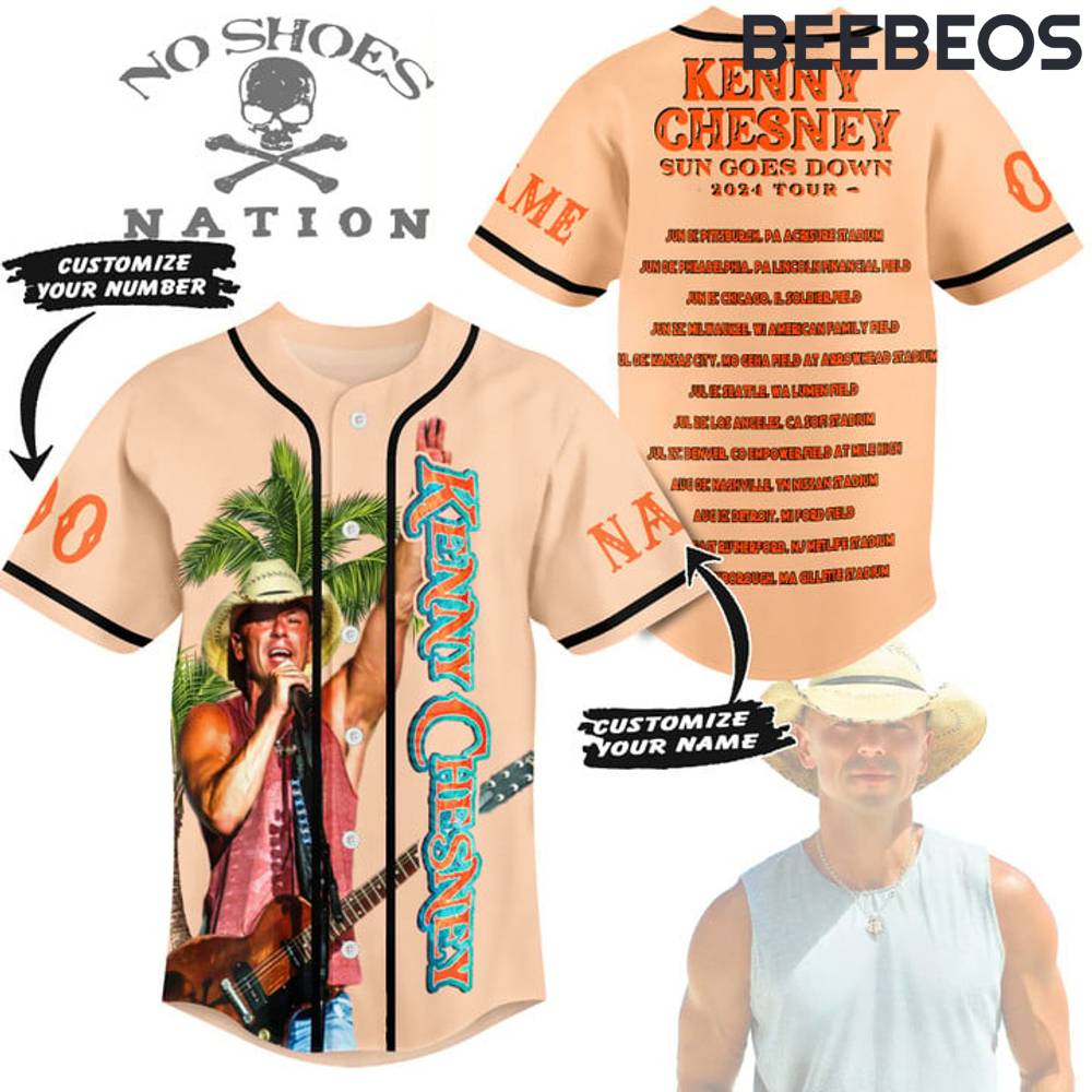 Kenny Chesney No Shoes Nation Baseball Jersey