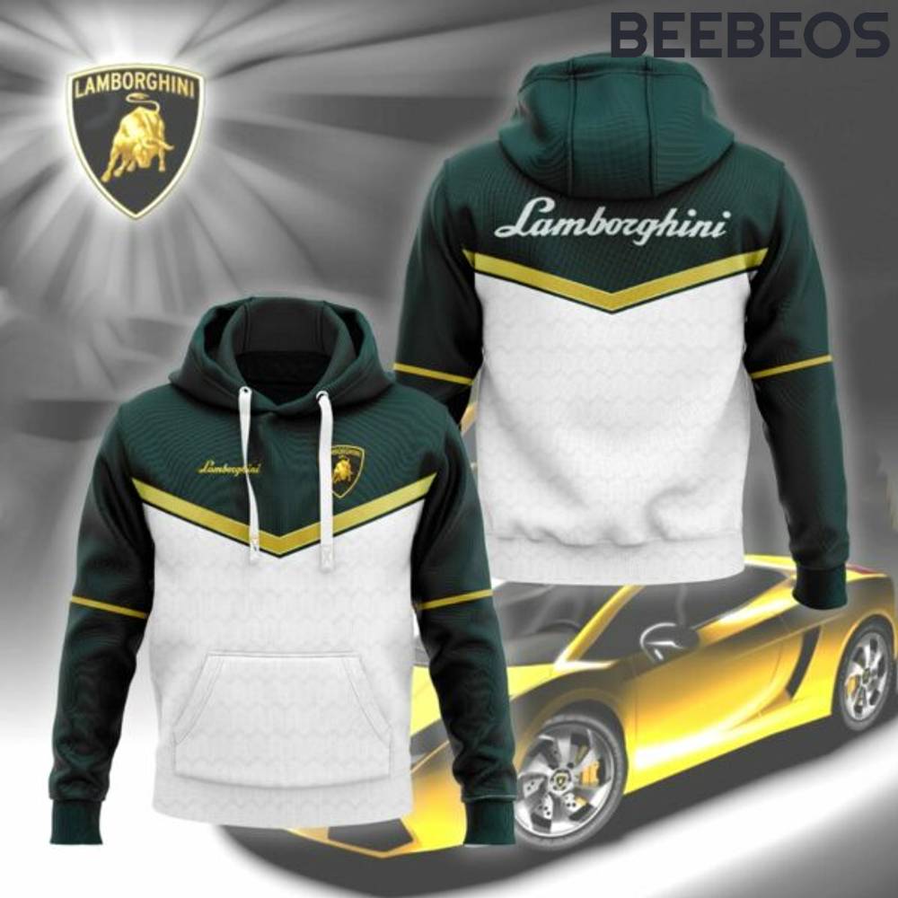 Lamborghini Green White Hoodie