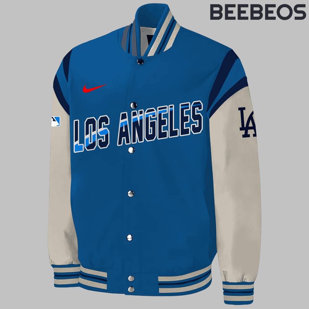 Los Angeles Dodgers 2024 City Connect Blue Baseball Jacket