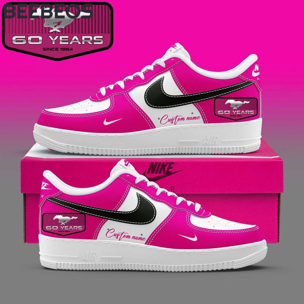 Mustang 60 Years Custom Name Pink Air Force 1