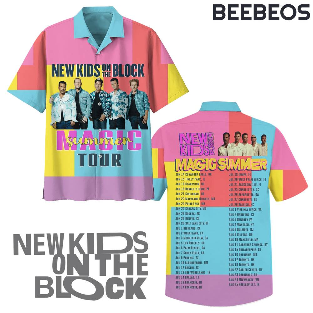 New Kids On The Block Magic Summer Tour Hawaiian Shirt