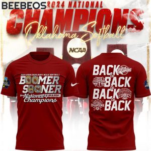 Oklahoma Sooners 2024 NCAA Softball Womens College World Series Champions Back to Back Red Shirt 1