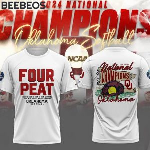 Oklahoma Sooners 2024 NCAA Softball Womens College World Series Champions Four Peat Shirt 1