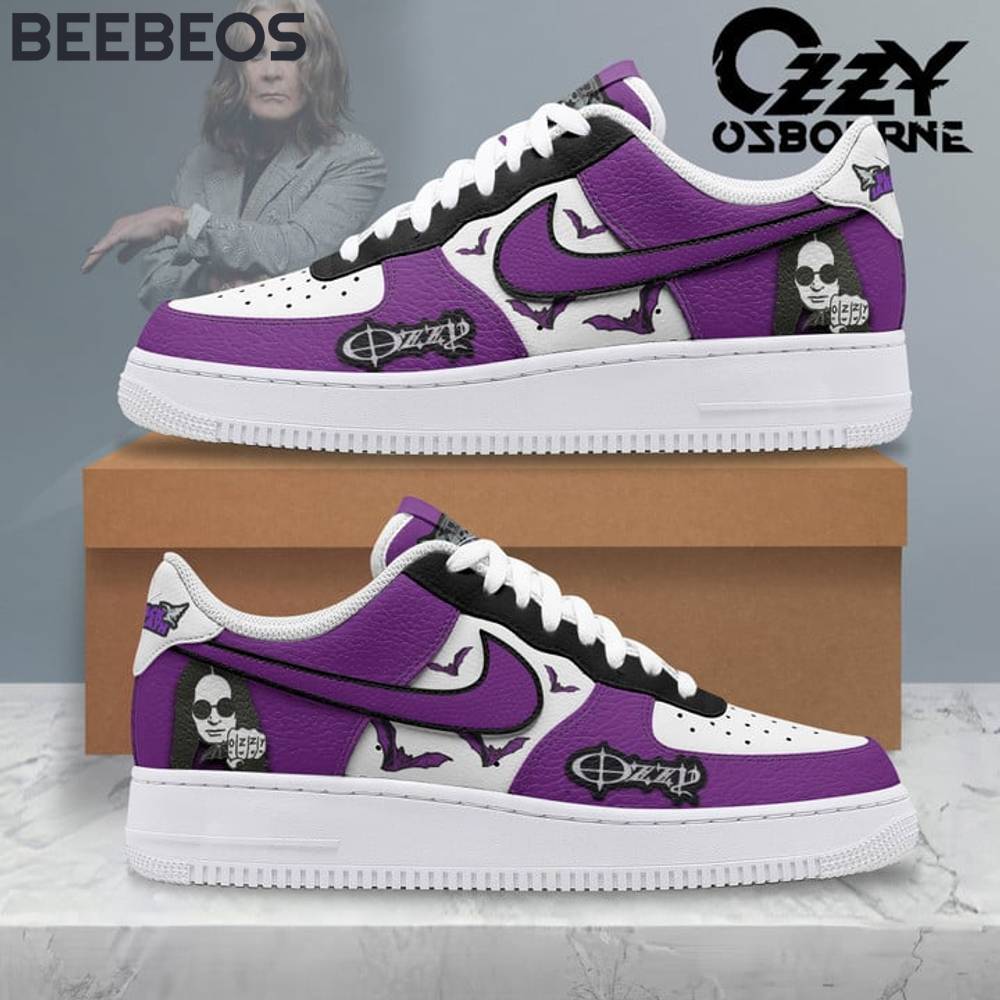 Ozzy Osbourne Purple Air Force 1 Sneaker