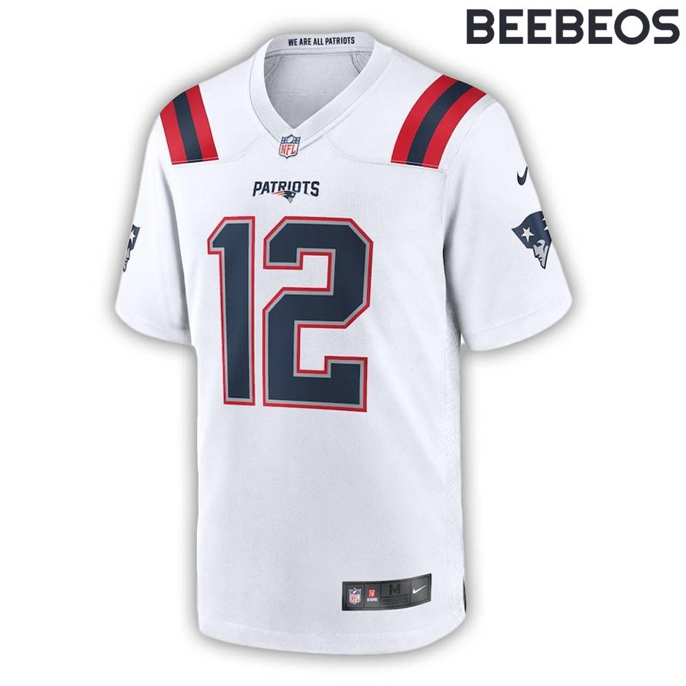 Patriot GOAT Tom Brady White Signed Jersey