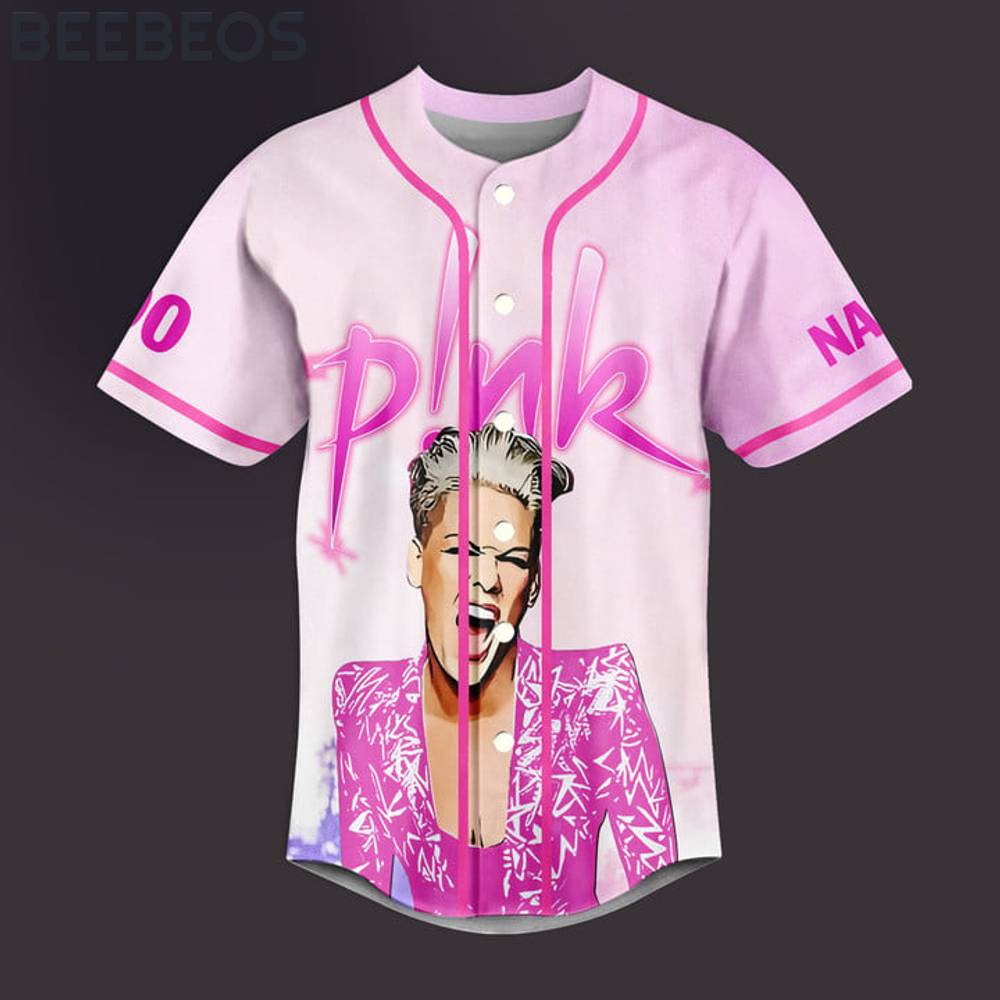 Pink Summer Carnival Baseball Jersey