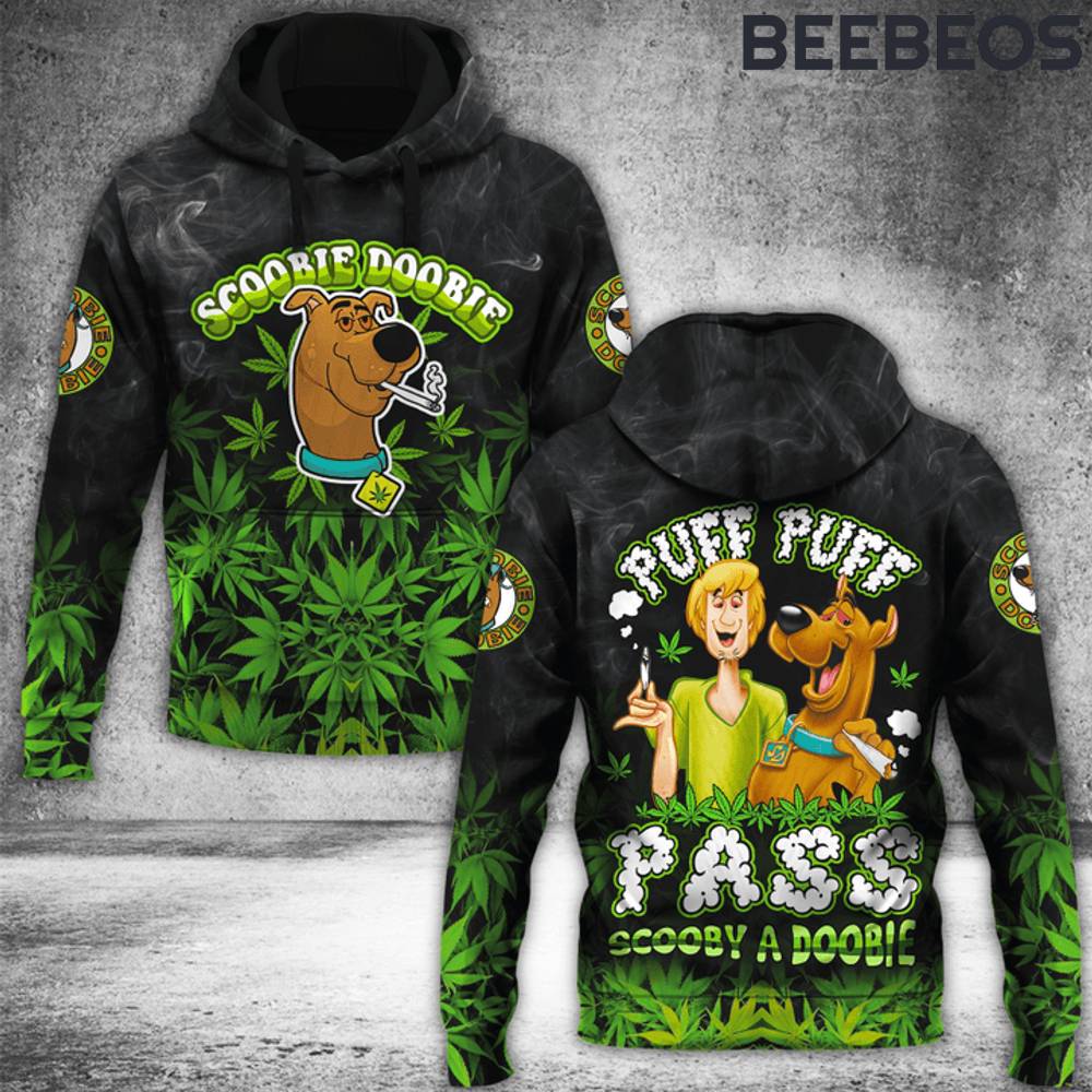 Scooby Doo Puff Puff Pass Weed Scoobie Doobie Hoodie