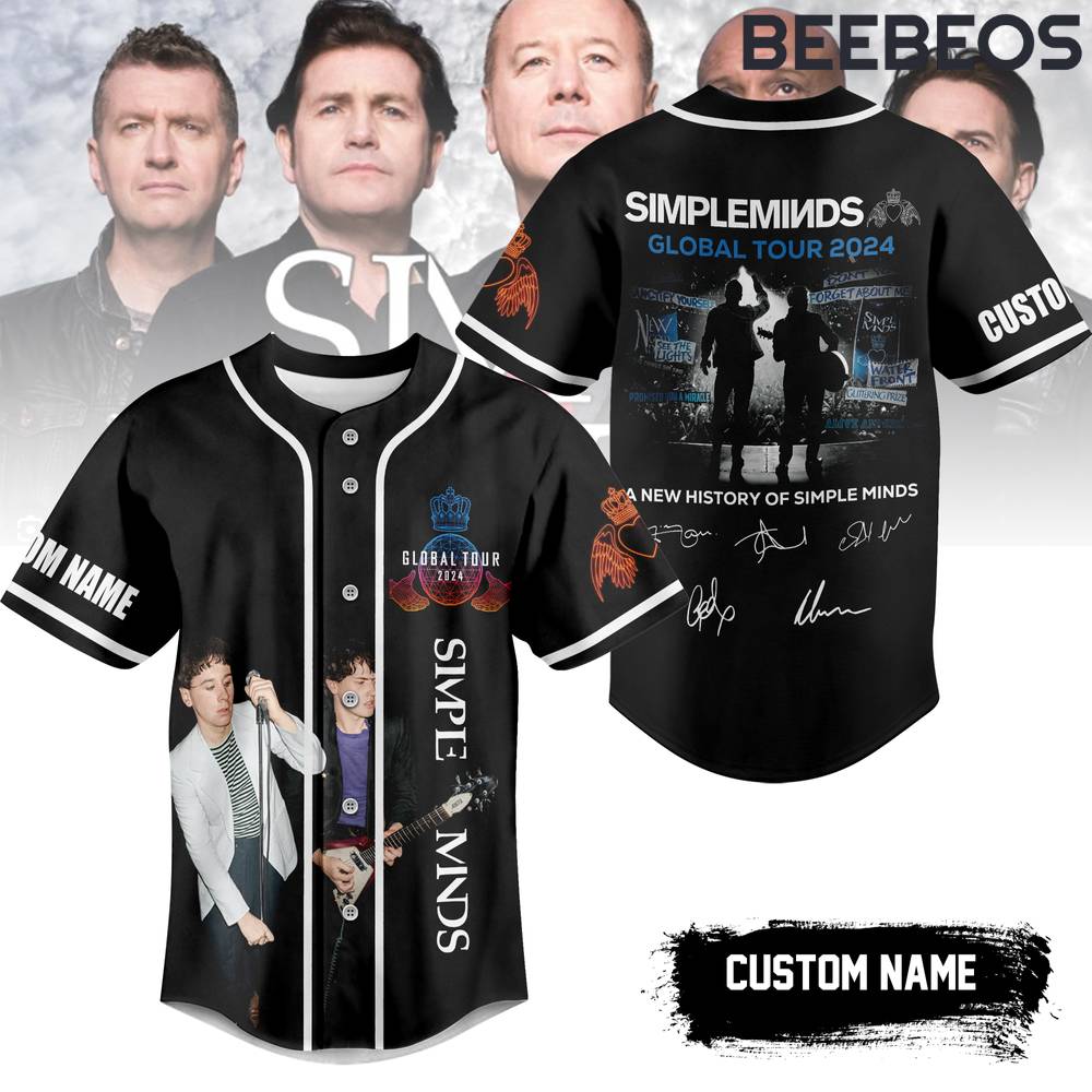 Simple Minds Global Tour 2024 Baseball Jersey