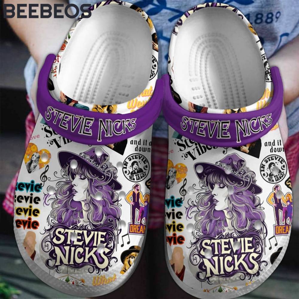 Stevie Nicks Purple Crocs Shoes