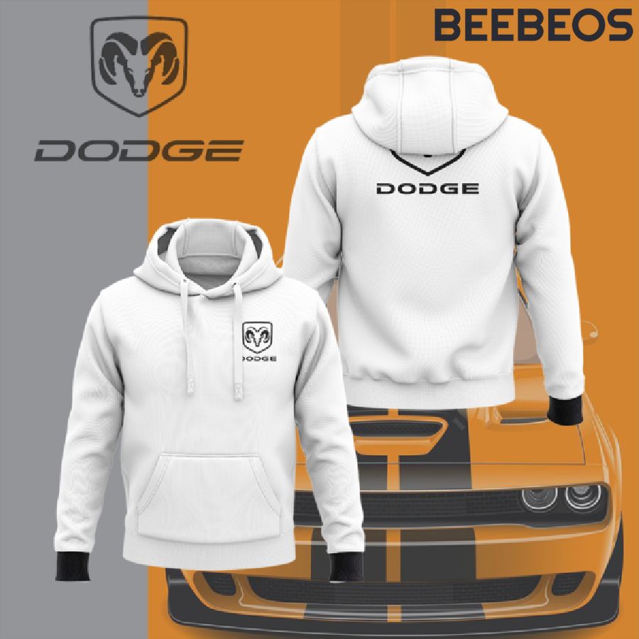 Dodge White Hoodie