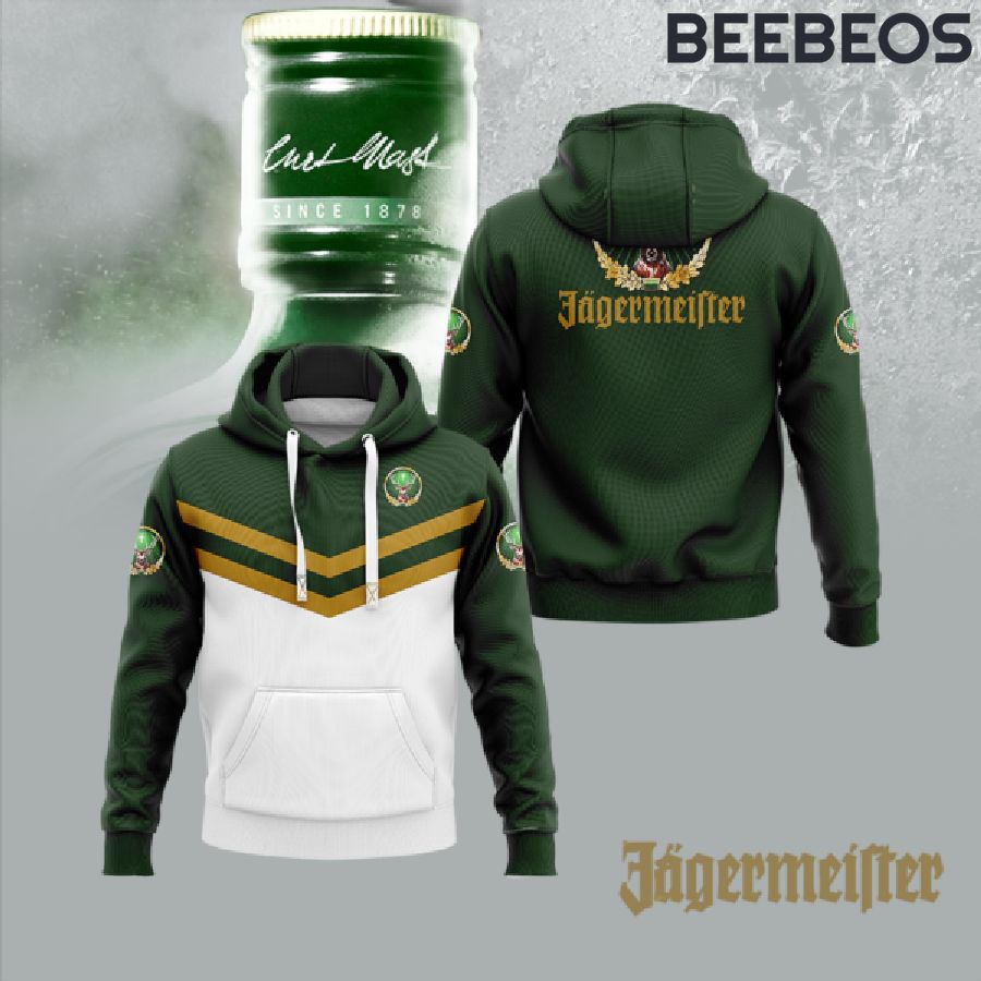 Jagermeister Green White Hoodie