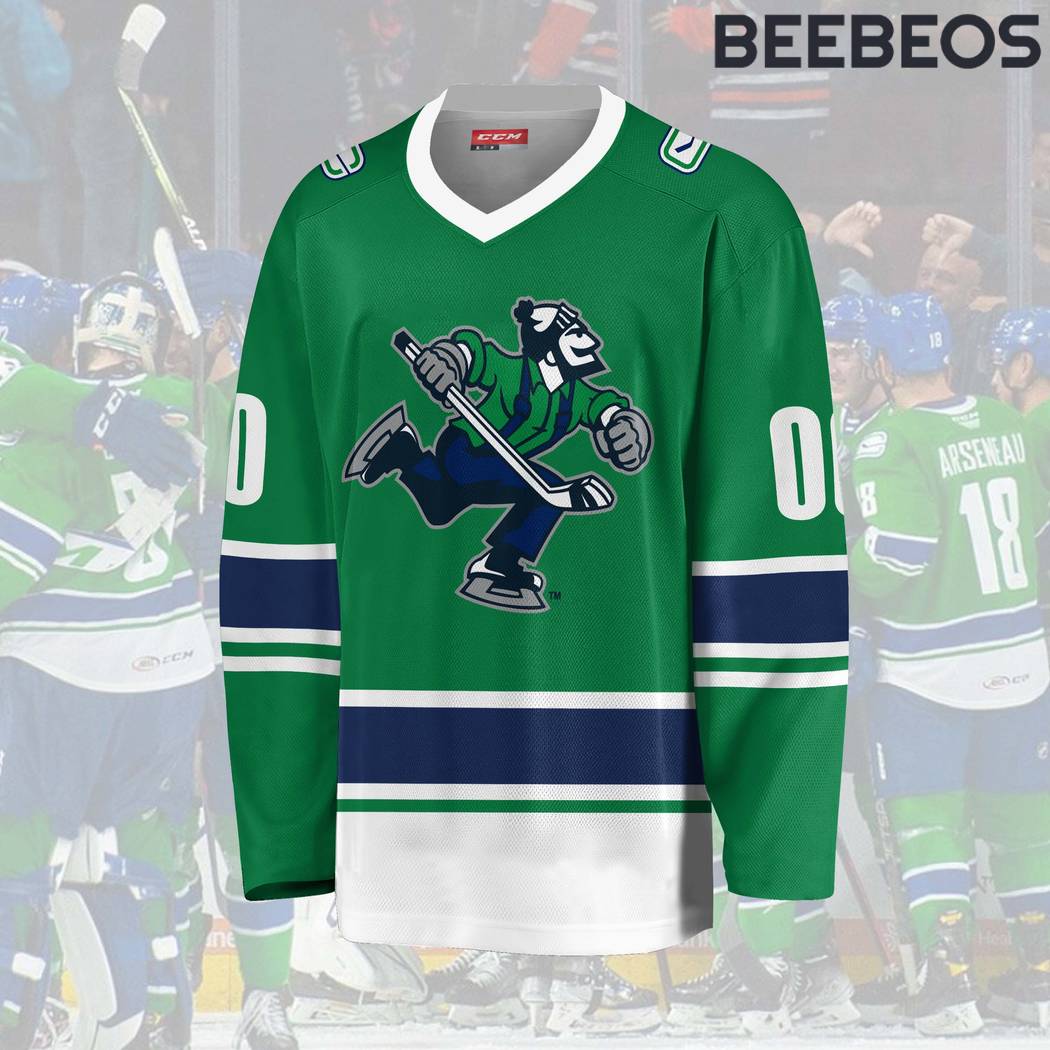 AHL Abbotsford Canucks Green Hockey Jersey