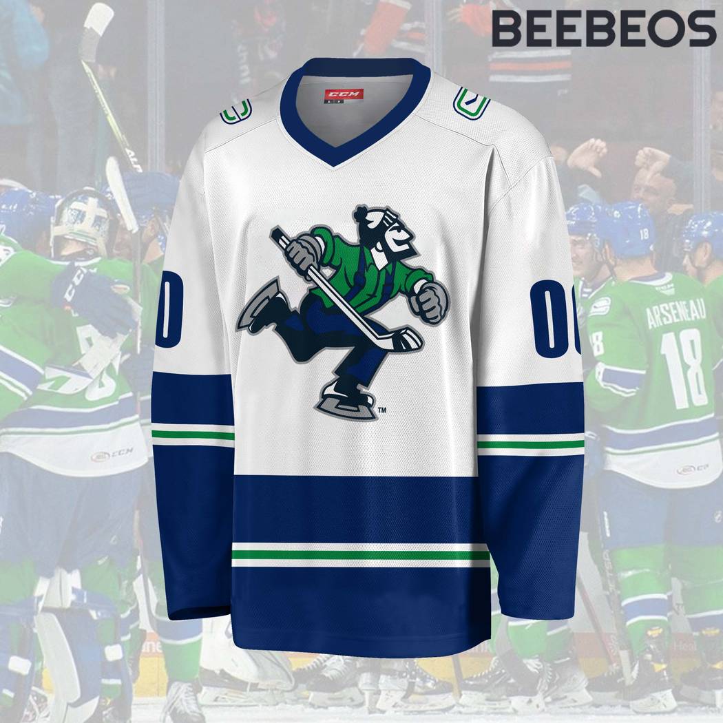 AHL Abbotsford Canucks White Hockey Jersey