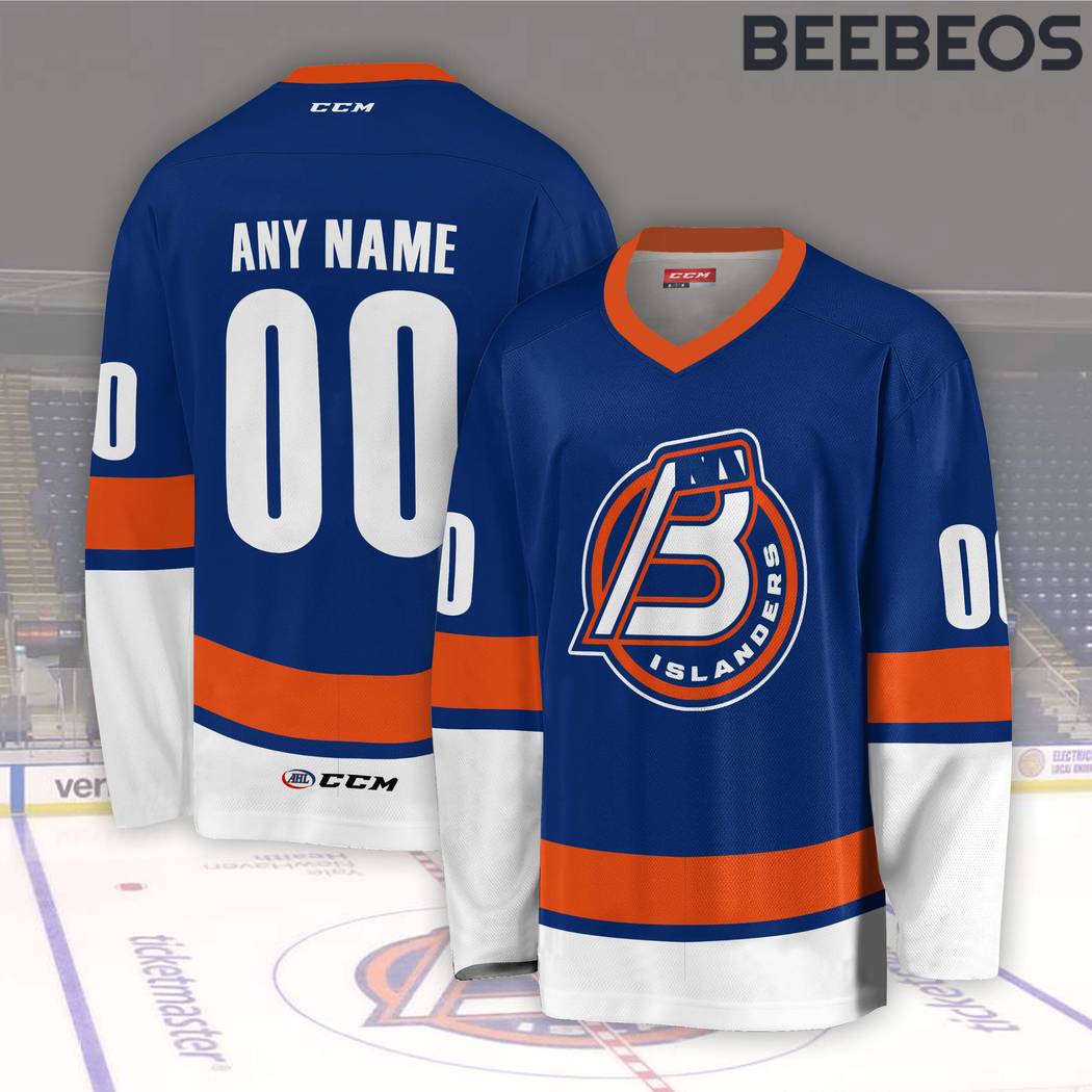 AHL Bridgeport Islanders Blue Hockey Jersey