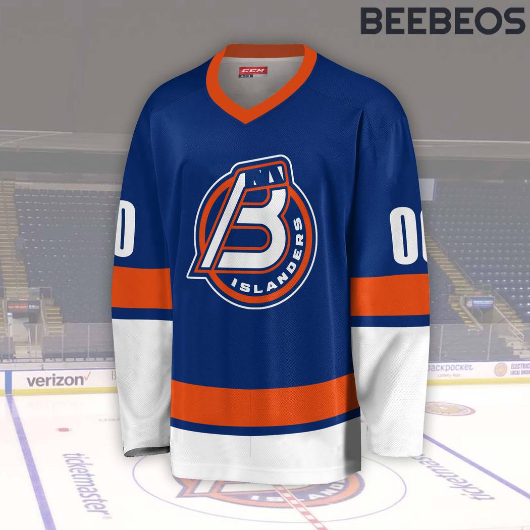 AHL Bridgeport Islanders Blue Hockey Jersey