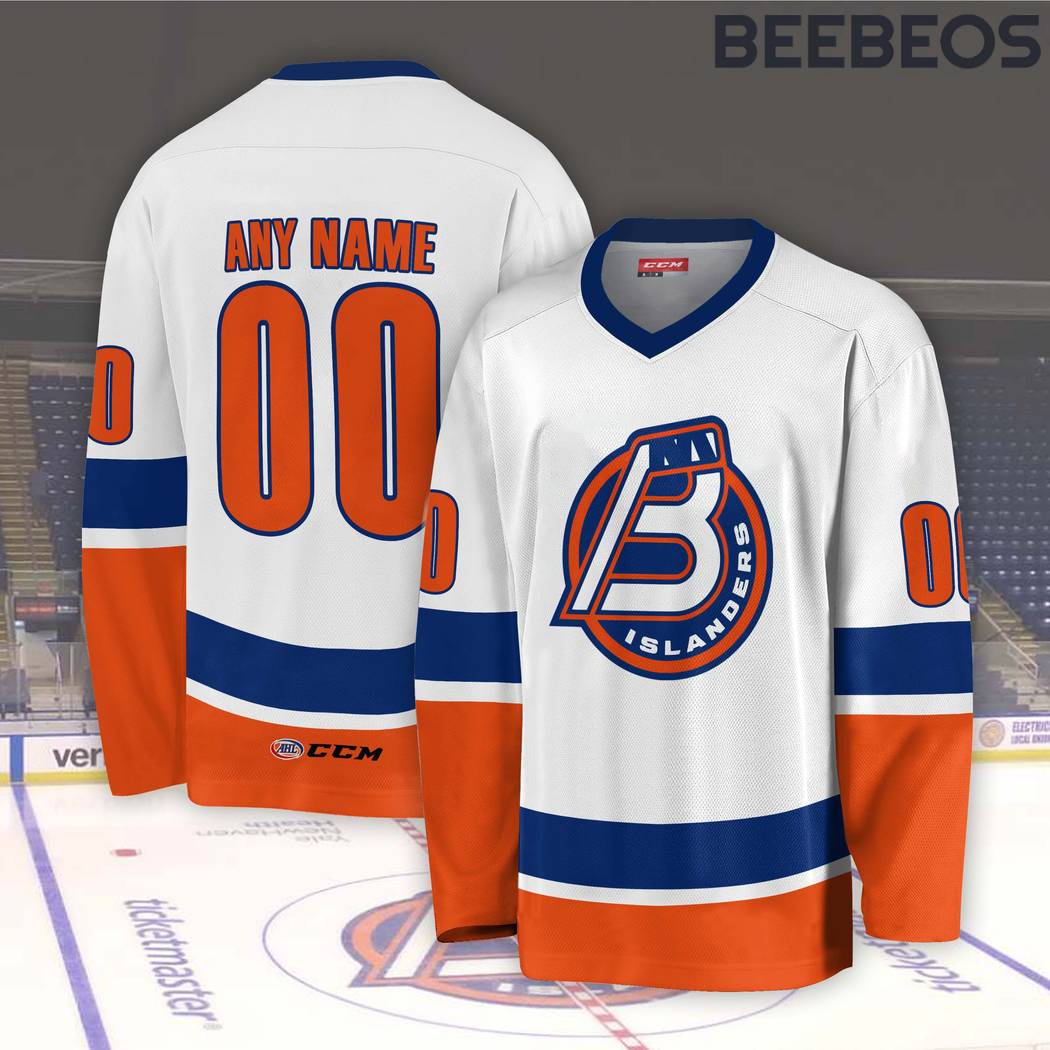 AHL Bridgeport Islanders White Hockey Jersey