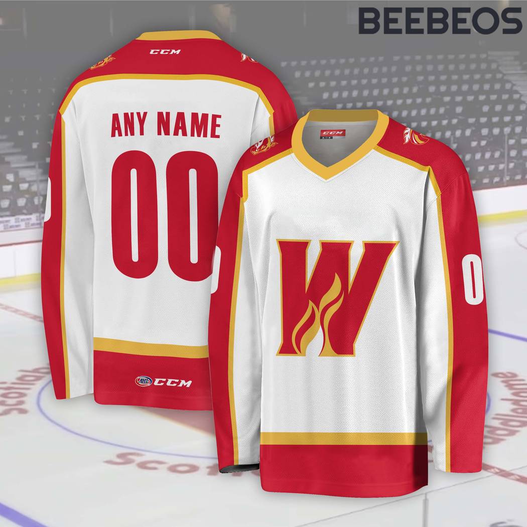 AHL Calgary Wranglers White Hockey Jersey