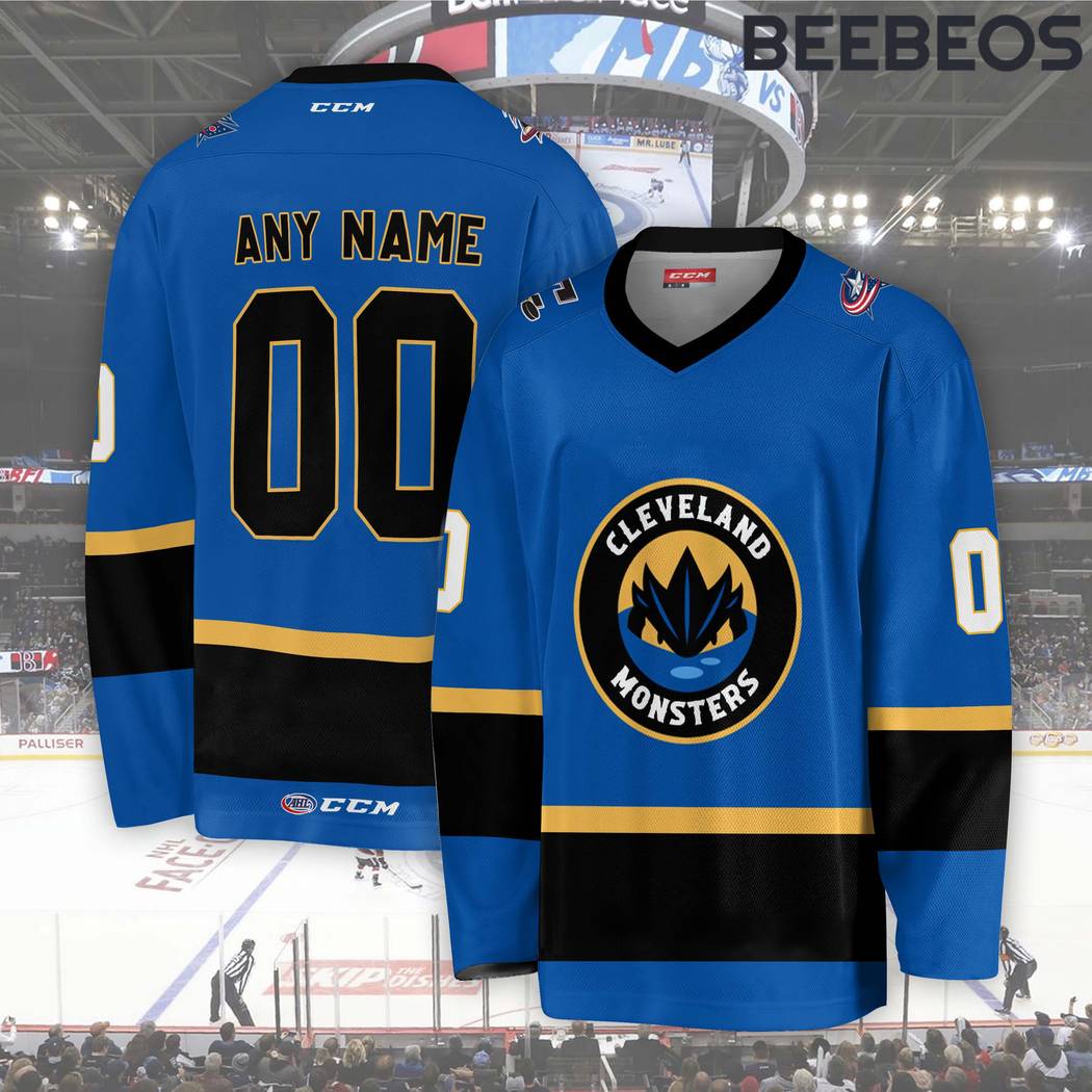 AHL Cleveland Monsters Blue Hockey Jersey