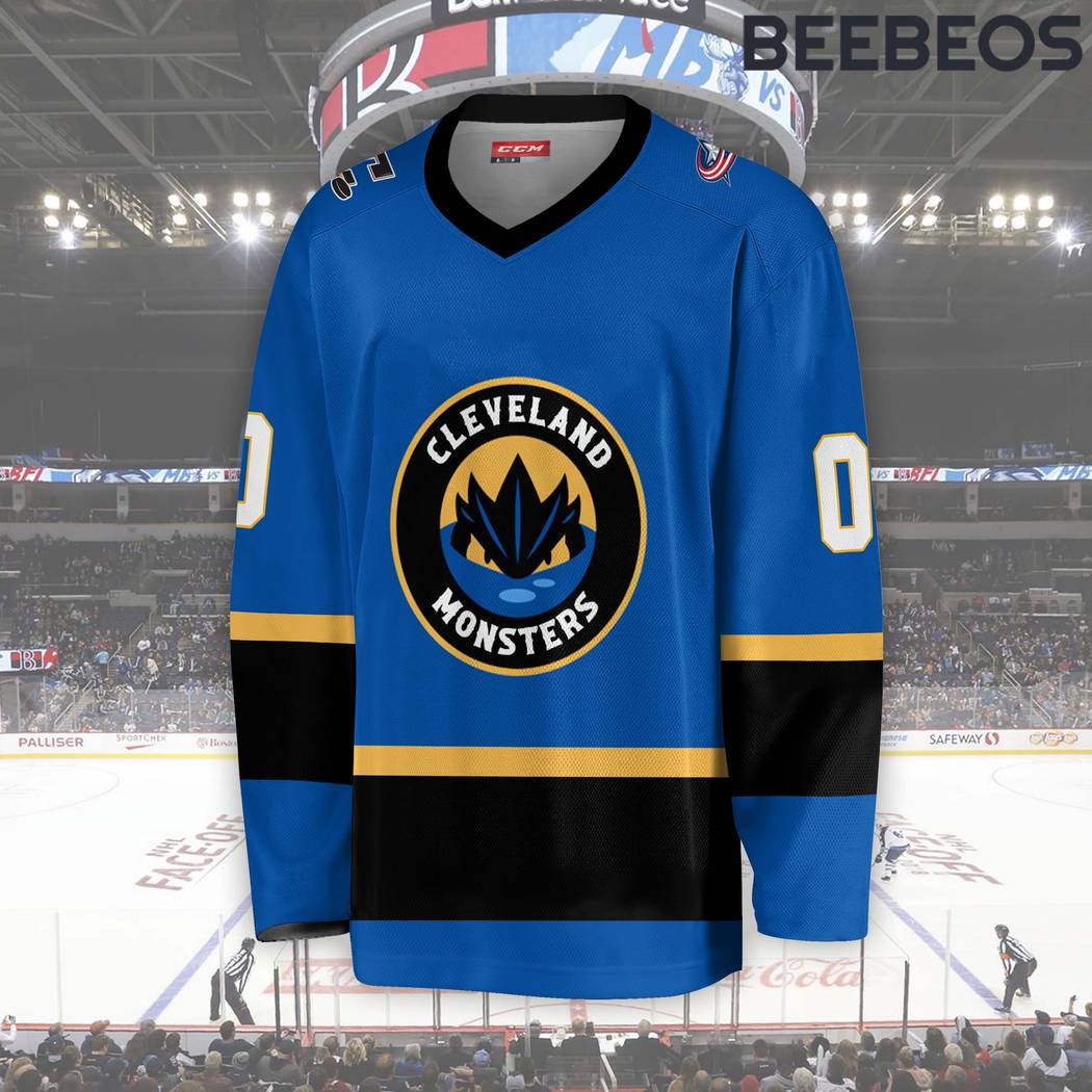 AHL Cleveland Monsters Blue Hockey Jersey