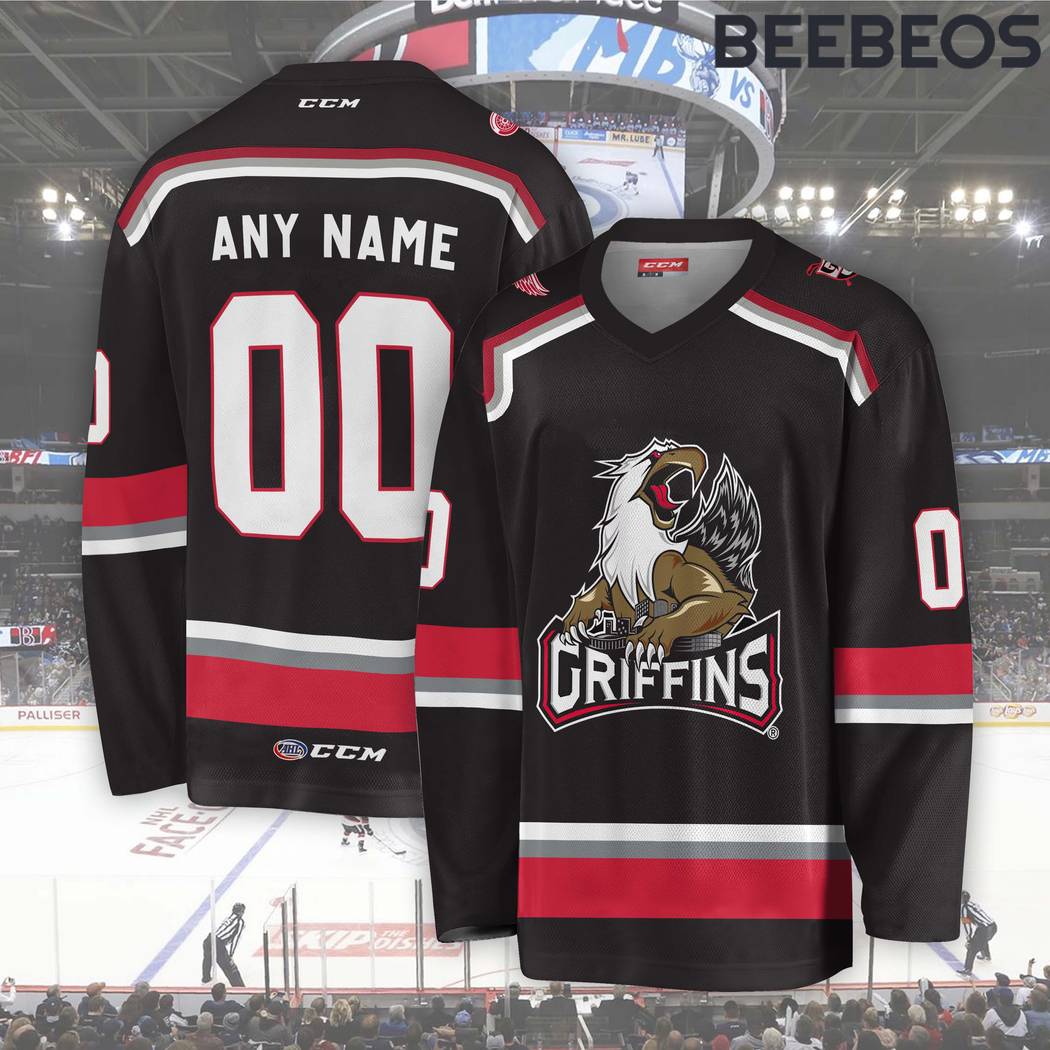 AHL Grand Rapids Griffins Black Hockey Jersey