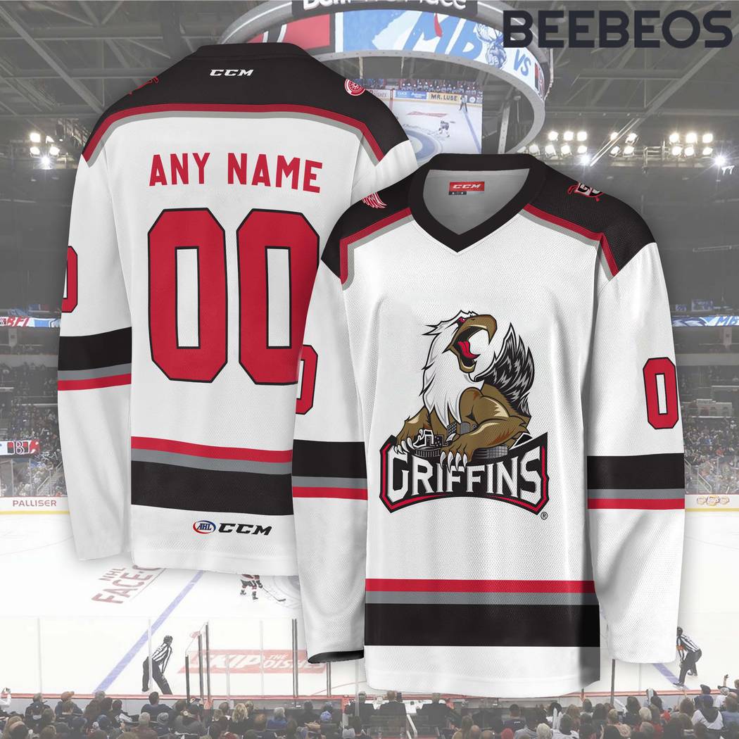 AHL Grand Rapids Griffins White Hockey Jersey