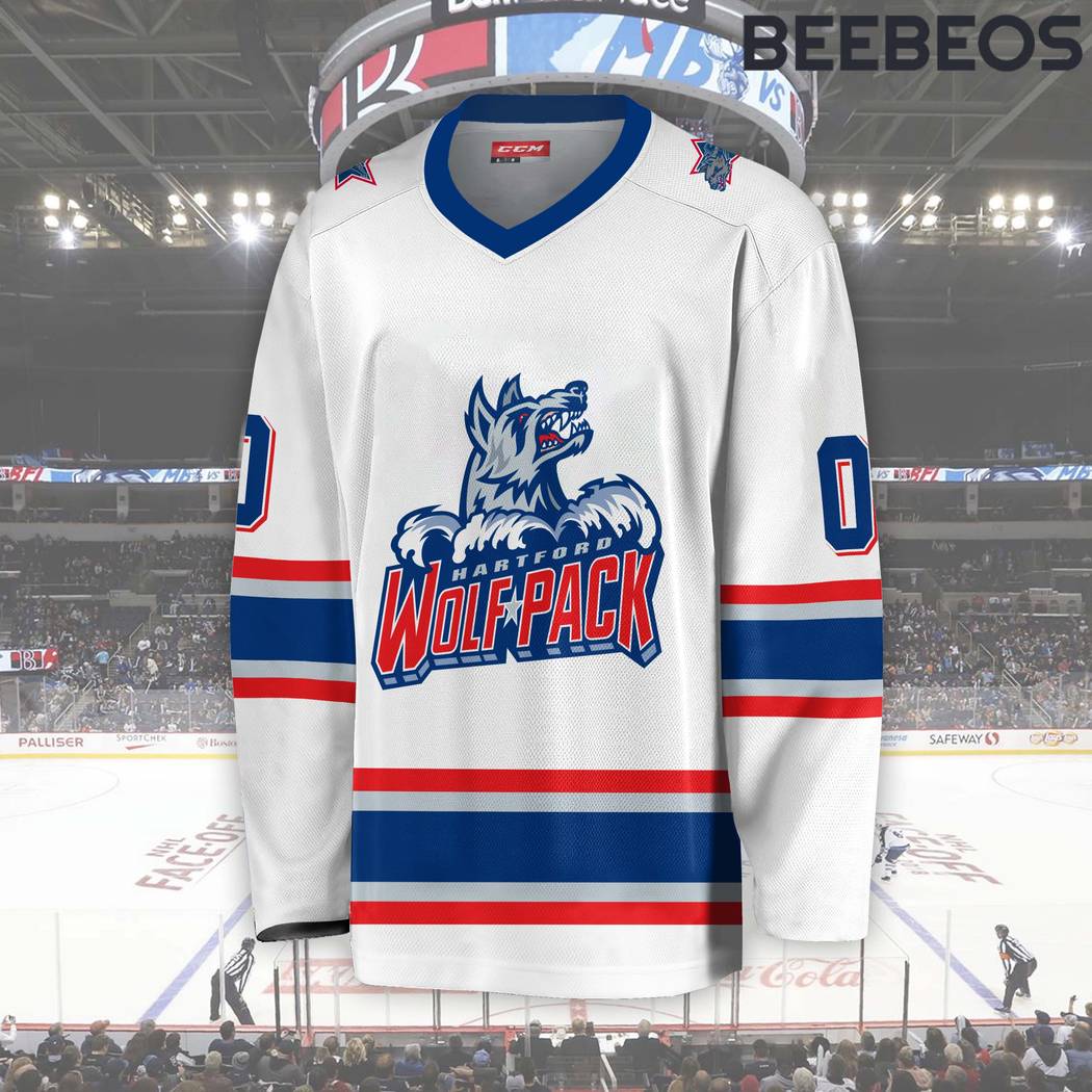 AHL Hartford Wolf Pack White Hockey Jersey