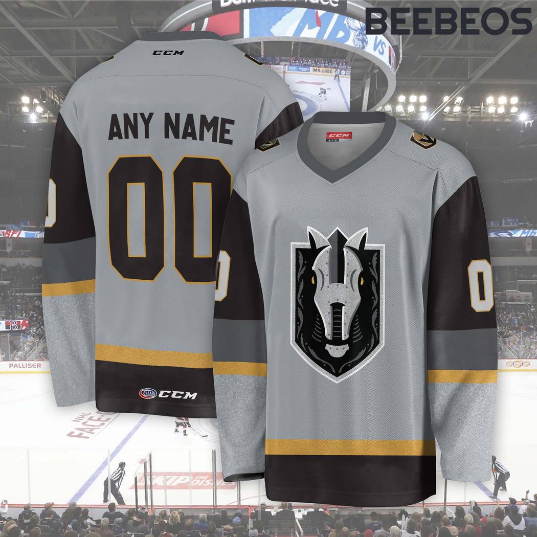 AHL Henderson Silver Knights Grey Hockey Jersey