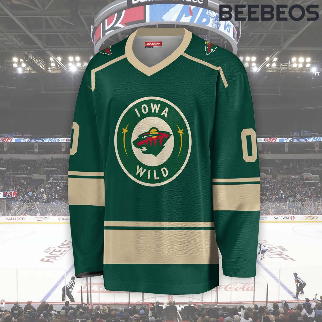 AHL Iowa Wild Green Hockey Jersey