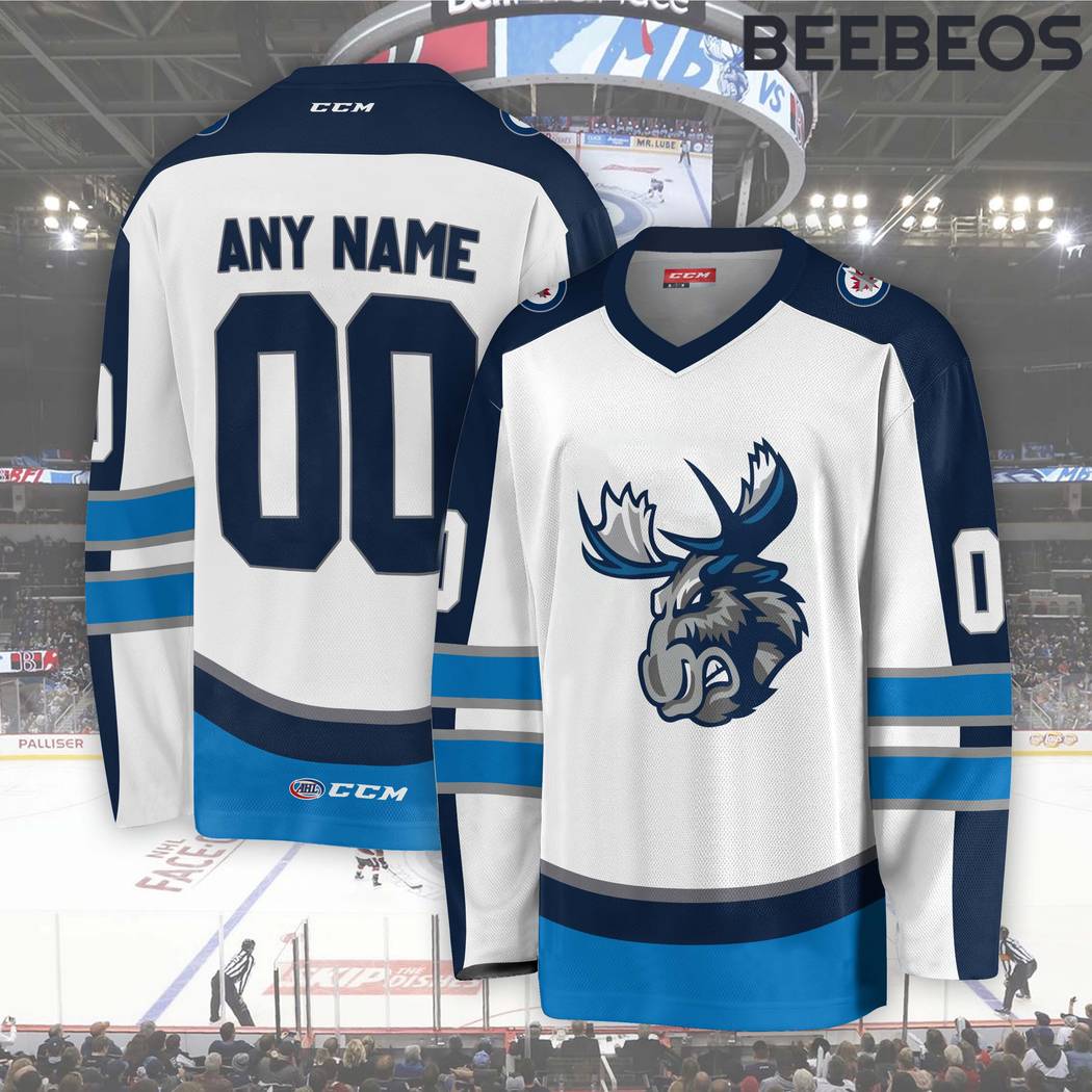 AHL Manitoba Moose White Hockey Jersey