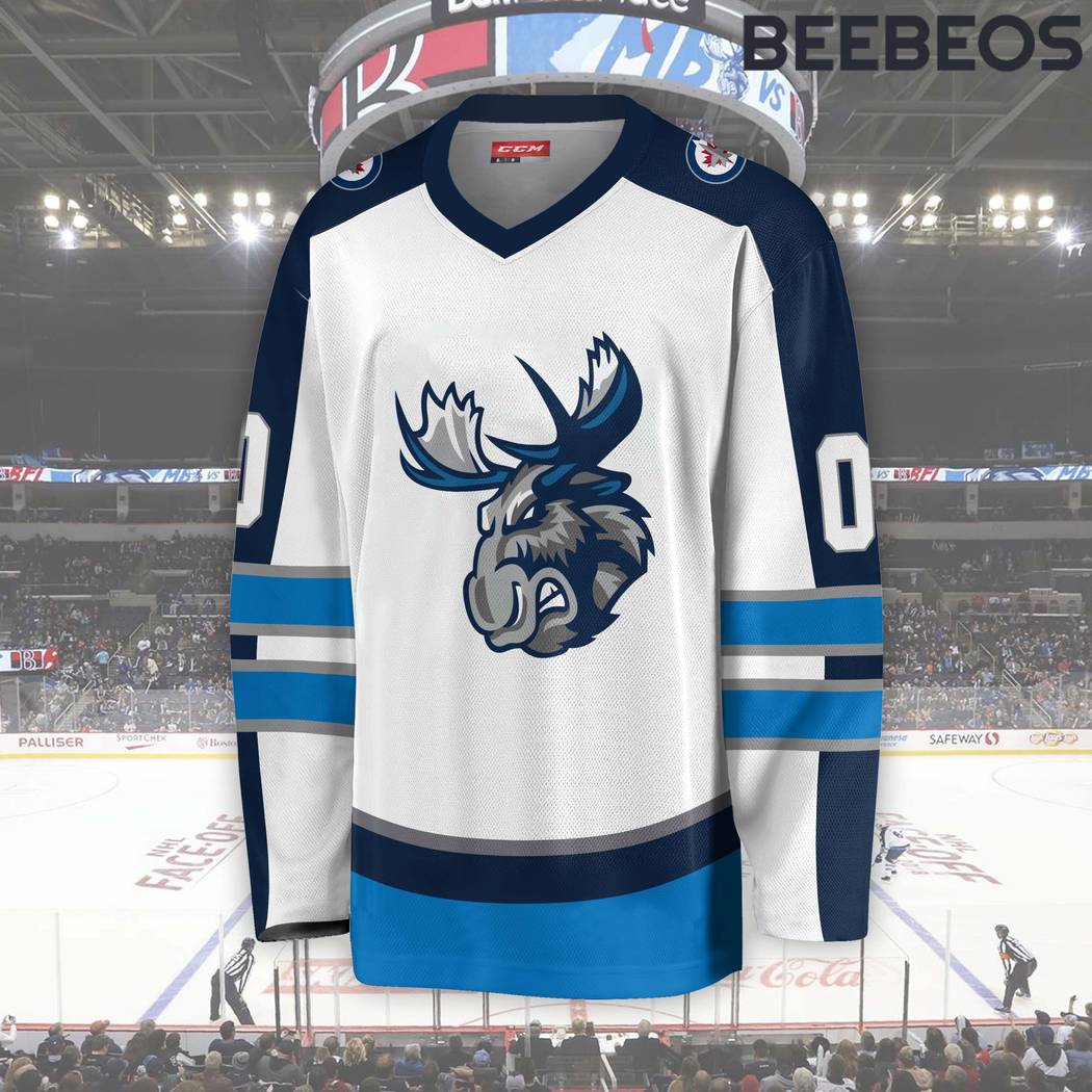 AHL Manitoba Moose White Hockey Jersey