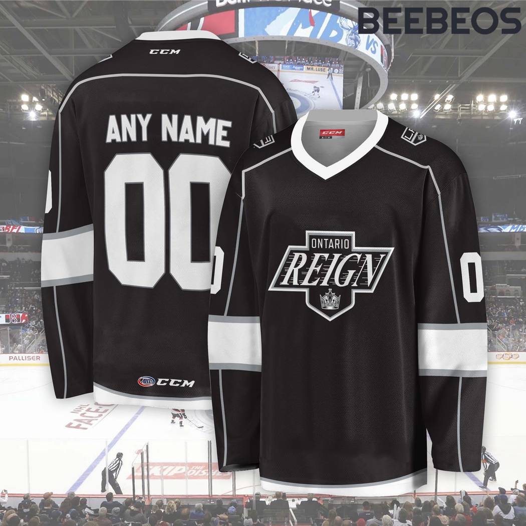 AHL Ontario Reign Black Hockey Jersey