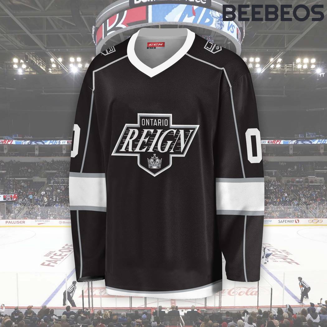 AHL Ontario Reign Black Hockey Jersey