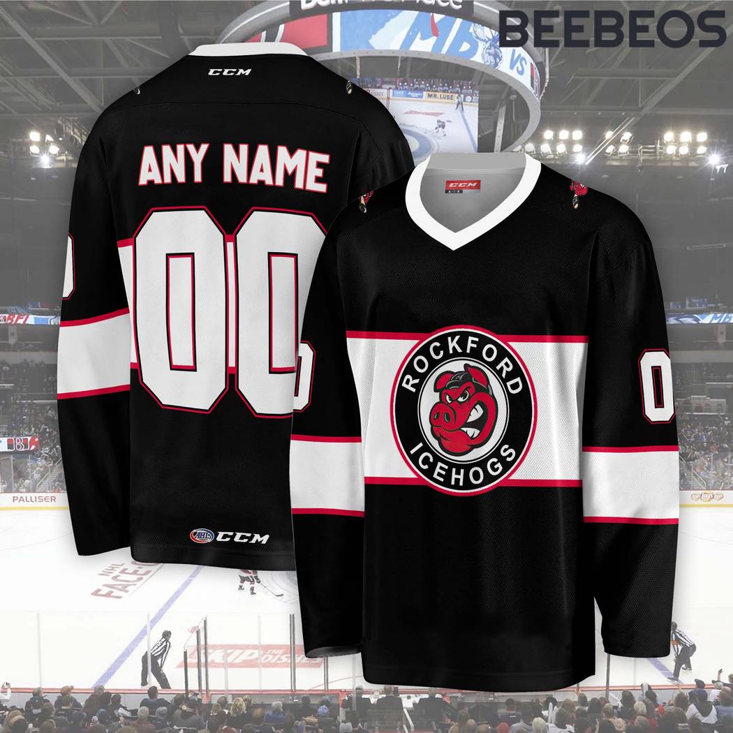 AHL Rockford IceHogs White Hockey Jersey