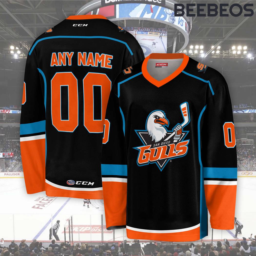 AHL San Diego Gulls Black Hockey Jersey